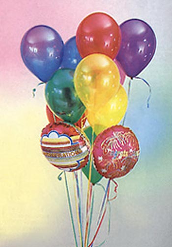  Gaziantep iek siparii sitesi  19 adet karisik renkte uan balon buketi